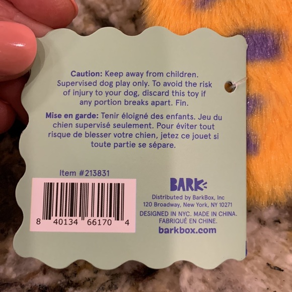 NWT Bark Box Leopold Leopard Shark dog toy - Picture 7 of 10